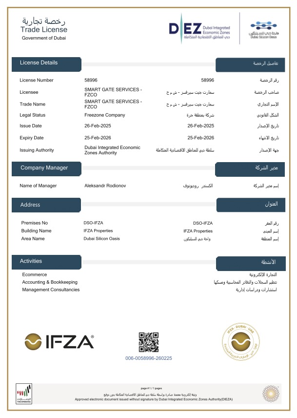 New license smart gate